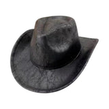 Maxbell Western Cowboy Hat Headwear Dress up Wide Brim for Party Holiday Performance Black