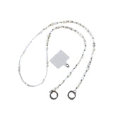 Maxbell Beaded Phone Lanyard Metal Clips 120cm Long Crossbody Phone Charm for Travel