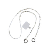 Maxbell Beaded Phone Lanyard Metal Clips 120cm Long Crossbody Phone Charm for Travel