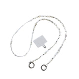 Maxbell Beaded Phone Lanyard Metal Clips 120cm Long Crossbody Phone Charm for Travel
