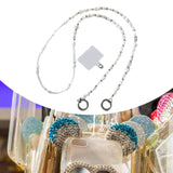 Maxbell Beaded Phone Lanyard Metal Clips 120cm Long Crossbody Phone Charm for Travel