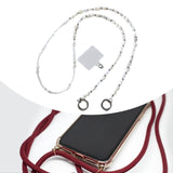 Maxbell Beaded Phone Lanyard Metal Clips 120cm Long Crossbody Phone Charm for Travel