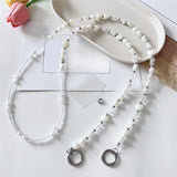 Maxbell Beaded Phone Lanyard Metal Clips 120cm Long Crossbody Phone Charm for Travel