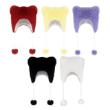 Maxbell Bear Ears Trapper Hat Stylish Ear Protection Hat for Climbing Biking Skating Red