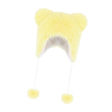 Maxbell Bear Ears Trapper Hat Stylish Ear Protection Hat for Climbing Biking Skating Yellow
