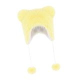 Maxbell Bear Ears Trapper Hat Stylish Ear Protection Hat for Climbing Biking Skating Yellow
