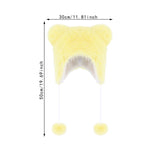Maxbell Bear Ears Trapper Hat Stylish Ear Protection Hat for Climbing Biking Skating Yellow