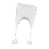Maxbell Bear Ears Trapper Hat Stylish Ear Protection Hat for Climbing Biking Skating White