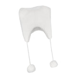 Maxbell Bear Ears Trapper Hat Stylish Ear Protection Hat for Climbing Biking Skating White