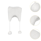 Maxbell Bear Ears Trapper Hat Stylish Ear Protection Hat for Climbing Biking Skating White