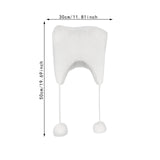 Maxbell Bear Ears Trapper Hat Stylish Ear Protection Hat for Climbing Biking Skating White