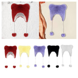 Maxbell Kids Winter Hat Trendy Animal Ears Hat Portable Soft Beanie for Cold Weather Red