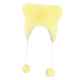 Maxbell Kids Winter Hat Trendy Animal Ears Hat Portable Soft Beanie for Cold Weather Yellow