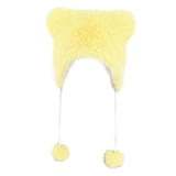 Maxbell Kids Winter Hat Trendy Animal Ears Hat Portable Soft Beanie for Cold Weather Yellow