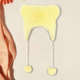 Maxbell Kids Winter Hat Trendy Animal Ears Hat Portable Soft Beanie for Cold Weather Yellow