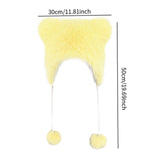 Maxbell Kids Winter Hat Trendy Animal Ears Hat Portable Soft Beanie for Cold Weather Yellow