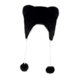 Maxbell Kids Winter Hat Trendy Animal Ears Hat Portable Soft Beanie for Cold Weather Black