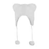 Maxbell Kids Winter Hat Trendy Animal Ears Hat Portable Soft Beanie for Cold Weather White
