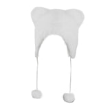 Maxbell Kids Winter Hat Trendy Animal Ears Hat Portable Soft Beanie for Cold Weather White