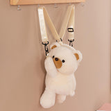 Maxbell Plush Bear Backpack Lovely Casual with Adjustable Strap Travel Backpack Beige
