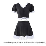 Maxbell Bikini Set V Neck Lightweight Women Swimsuit for Swim Pool Outdoor Traveling M