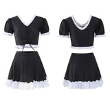 Maxbell Bikini Set V Neck Lightweight Women Swimsuit for Swim Pool Outdoor Traveling M