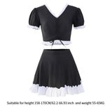 Maxbell Bikini Set V Neck Lightweight Women Swimsuit for Swim Pool Outdoor Traveling XL