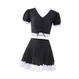 Maxbell Bikini Set V Neck Lightweight Women Swimsuit for Swim Pool Outdoor Traveling XL