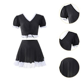 Maxbell Bikini Set V Neck Lightweight Women Swimsuit for Swim Pool Outdoor Traveling XL