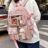 Maxbell School Backpack Large Capacity Laptop Backpack for College Travel Boys Girls Pink