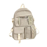 Maxbell School Backpack for Teen Girls Cute Laptop Backpack Casual Daypack Beige