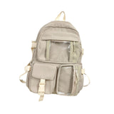 Maxbell School Backpack for Teen Girls Cute Laptop Backpack Casual Daypack Beige