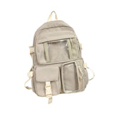 Maxbell School Backpack for Teen Girls Cute Laptop Backpack Casual Daypack Beige