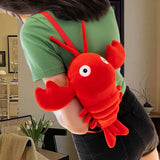 Maxbell Crayfish Plush Crossbody Bag Soft Shoulder Bag for Vacation Shopping Outdoor
