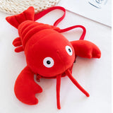 Maxbell Crayfish Plush Crossbody Bag Soft Shoulder Bag for Vacation Shopping Outdoor