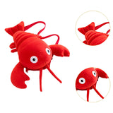 Maxbell Crayfish Plush Crossbody Bag Soft Shoulder Bag for Vacation Shopping Outdoor