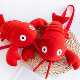 Maxbell Crayfish Plush Crossbody Bag Soft Shoulder Bag for Vacation Shopping Outdoor