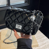 Maxbell Womens Shoulder Bag Satchel Trendy Chain Bag for Dating Valentine's Day Gift Black