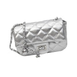 Maxbell Womens Shoulder Bag Satchel Trendy Chain Bag for Dating Valentine's Day Gift Silver