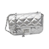 Maxbell Womens Shoulder Bag Satchel Trendy Chain Bag for Dating Valentine's Day Gift Silver