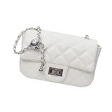 Maxbell Womens Shoulder Bag Satchel Trendy Chain Bag for Dating Valentine's Day Gift White