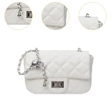 Maxbell Womens Shoulder Bag Satchel Trendy Chain Bag for Dating Valentine's Day Gift White