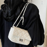 Maxbell Womens Shoulder Bag Satchel Trendy Chain Bag for Dating Valentine's Day Gift White