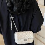 Maxbell Womens Shoulder Bag Satchel Trendy Chain Bag for Dating Valentine's Day Gift White