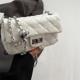 Maxbell Women PU Leather Shoulder Bag Armpit Bag Chic Purse for Vacation Work Travel White