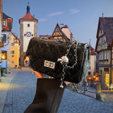 Maxbell Women PU Leather Shoulder Bag Armpit Bag Chic Purse for Vacation Work Travel Black