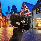 Maxbell Women PU Leather Shoulder Bag Armpit Bag Chic Purse for Vacation Work Travel Black