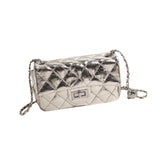 Maxbell Women PU Leather Shoulder Bag Armpit Bag Chic Purse for Vacation Work Travel Silver