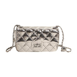 Maxbell Women PU Leather Shoulder Bag Armpit Bag Chic Purse for Vacation Work Travel Silver