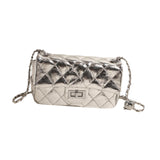 Maxbell Women PU Leather Shoulder Bag Armpit Bag Chic Purse for Vacation Work Travel Silver